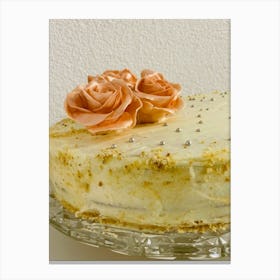 Cake With Roses 1 Canvas Print