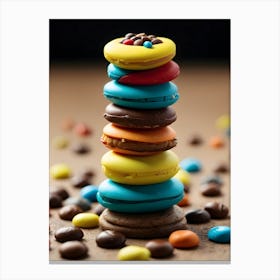 Colorful Macarons Canvas Print