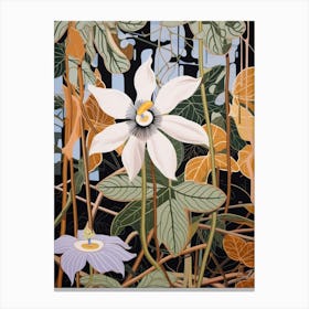 Flower Illustration Passionflower 1 Canvas Print