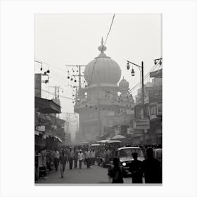 Delhi, India, Black And White Old Photo 1 Canvas Print