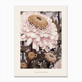 Flower Illustration Chrysanthemum 2 Poster Canvas Print