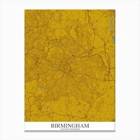 Birmingham Yellow Blue Canvas Print