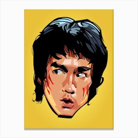Bruce Lee Head Canvas Print