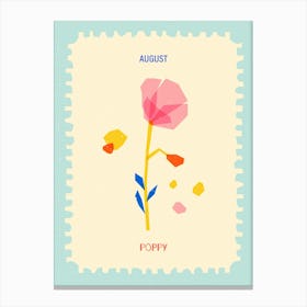 August Birthmonth Flower Poppies Canvas Print