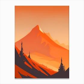 Misty Mountains Vertical Background In Orange Tone 27 Canvas Print