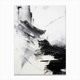 Timeless Reverie Abstract Black And White 9 Canvas Print