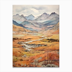 Autumn National Park Painting Jasper National Park Alberta Canada 3 Canvas Print