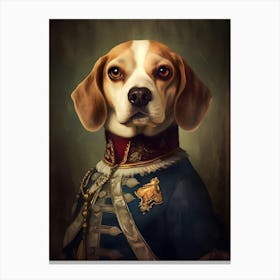 Beagle Baroque Canvas Print
