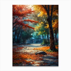 Autumn Trees In The Park Canvas Print