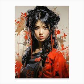 Beautiful Samurai Girl Canvas Print