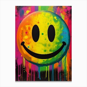 Smiley Face Emoji Canvas Print