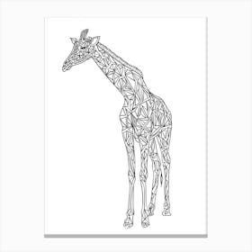 Geometric Giraffe animal lines art Canvas Print
