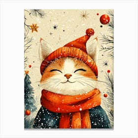 Christmas Cat Canvas Print