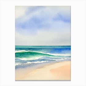 Four Mile Beach 2, Australia Watercolour Canvas Print