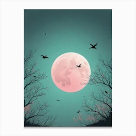 Fly Away Moon Scene (8) Canvas Print