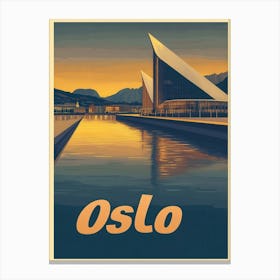 Aihrgdesign A Vintage Travel Poster Of Oslo Canvas Print