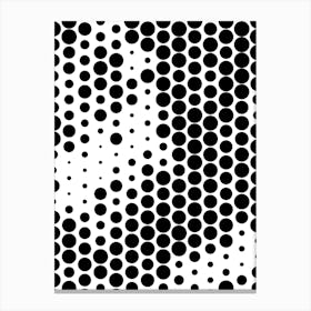 Black And White Polka Dots Canvas Print