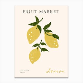 Fruit Market Lemon Canvas Print