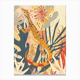 Modern Colourful Lizard Abstract Illustration 1 Canvas Print