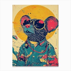 Rat In Sunglasses Canvas Print