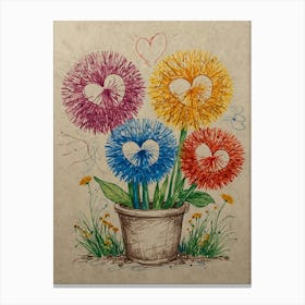 Dandelion Flowers Canvas Print