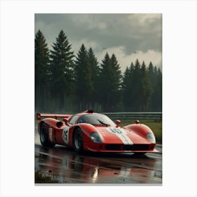 Sports red car Canvas Print