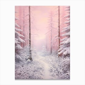 Dreamy Winter Painting Olympic National Park United States 3 Canvas Print