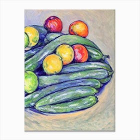 Cucumber Fauvist vegetable Canvas Print