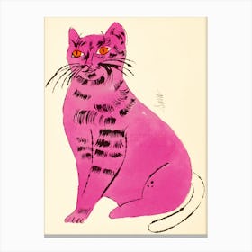 Pink Cat 2 Canvas Print