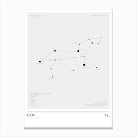 Leo Sign Constellation Zodiac Canvas Print