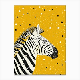Yellow Zebra 2 Canvas Print