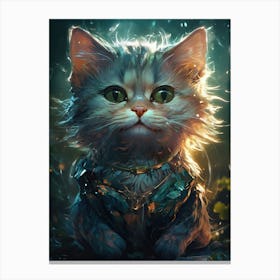 Owl Cat 2 Canvas Print