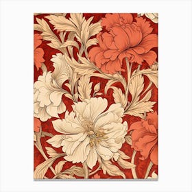 Wallpaper Floral Pattern 4 Canvas Print