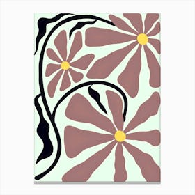 Henri Matisse Flowers On A Tile Canvas Print