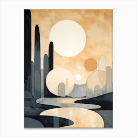 Coastal Abstract Minimalist 7 Canvas Print