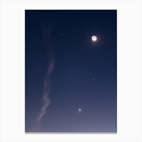Moon And Venus I Canvas Print