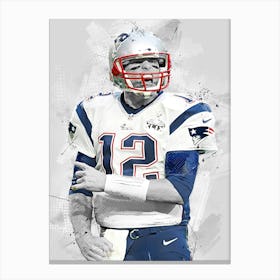 Tom Brady New England Patriots 3 Canvas Print