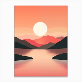 Sunset In The Mountains Canvas Print