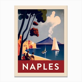 Naples Vintage Travel Poster Canvas Print