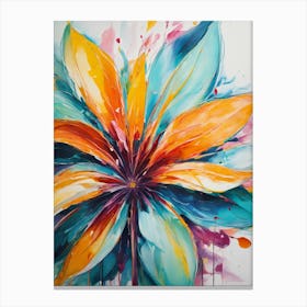 Abstract Flower Painting 5 Canvas Print