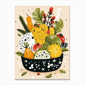 Vegetables In A Bowl Canvas Print