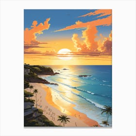 Painting That Depicts Carlisle Bay Beach Barbados 3 Canvas Print