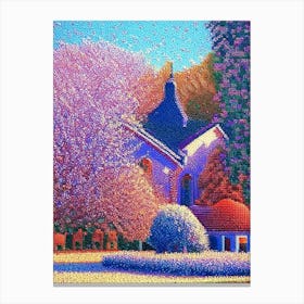 Roseville, City Us  Pointillism Canvas Print