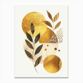 Gold Leaf Print 7 Canvas Print