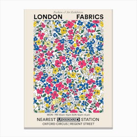 Poster Flores Vista London Fabrics Floral Pattern 3 Canvas Print