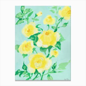 Lemon Roses Canvas Print