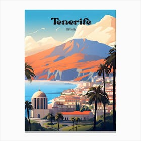 Tenerife Spain Sunset Modern Travel Art Canvas Print