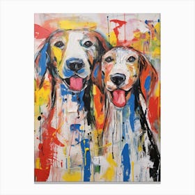Dogs Abstract Expressionism 4 Canvas Print