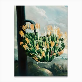 Flowers In A Basket Canvas Print