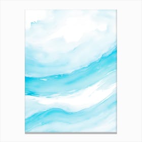 Blue Ocean Wave Watercolor Vertical Composition 54 Canvas Print